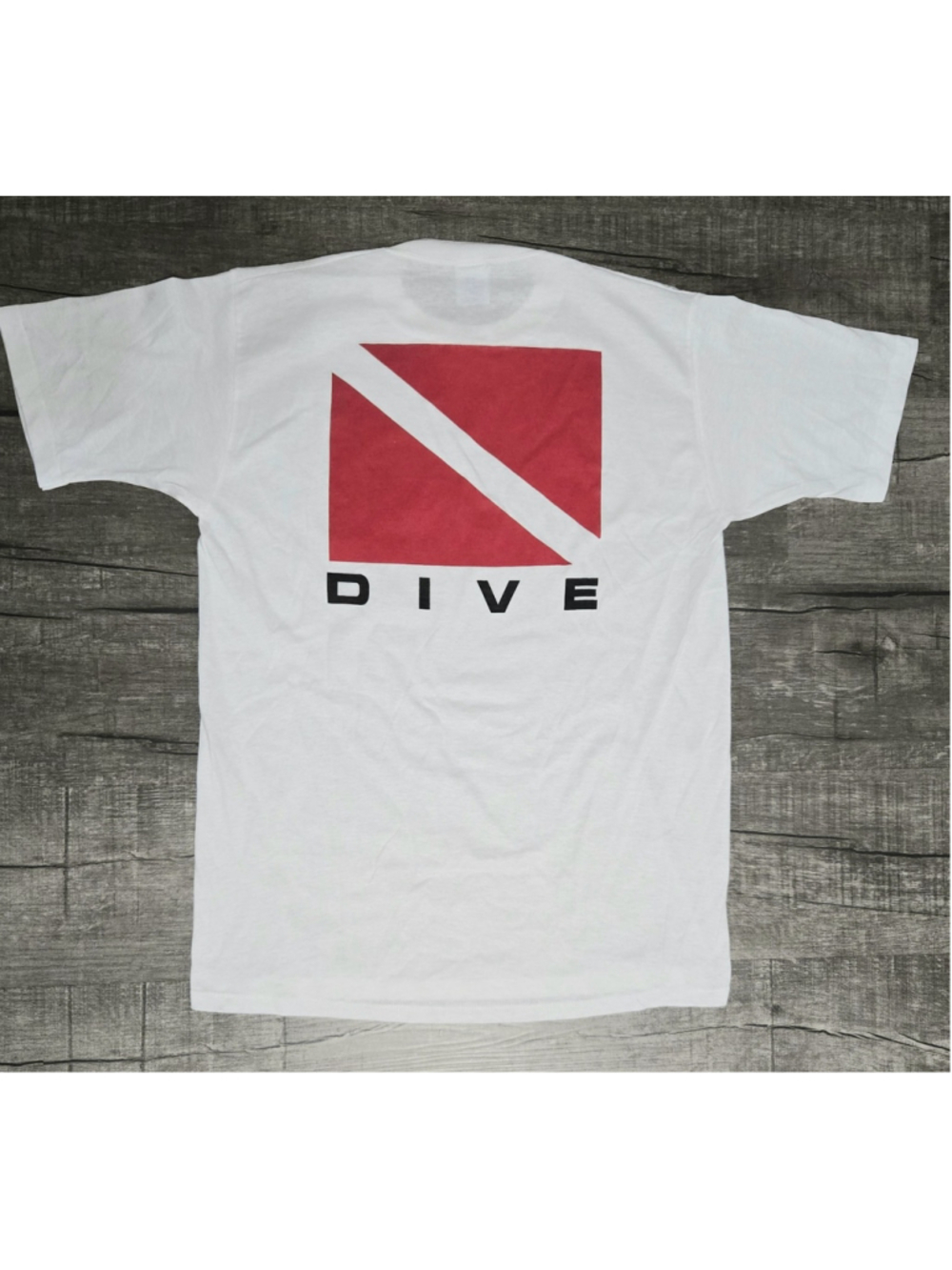 Vintage 90s Jerzees Scuba Dive Flag T Shirt Large Destin Florida Made In USA... - Picture 3 of 6